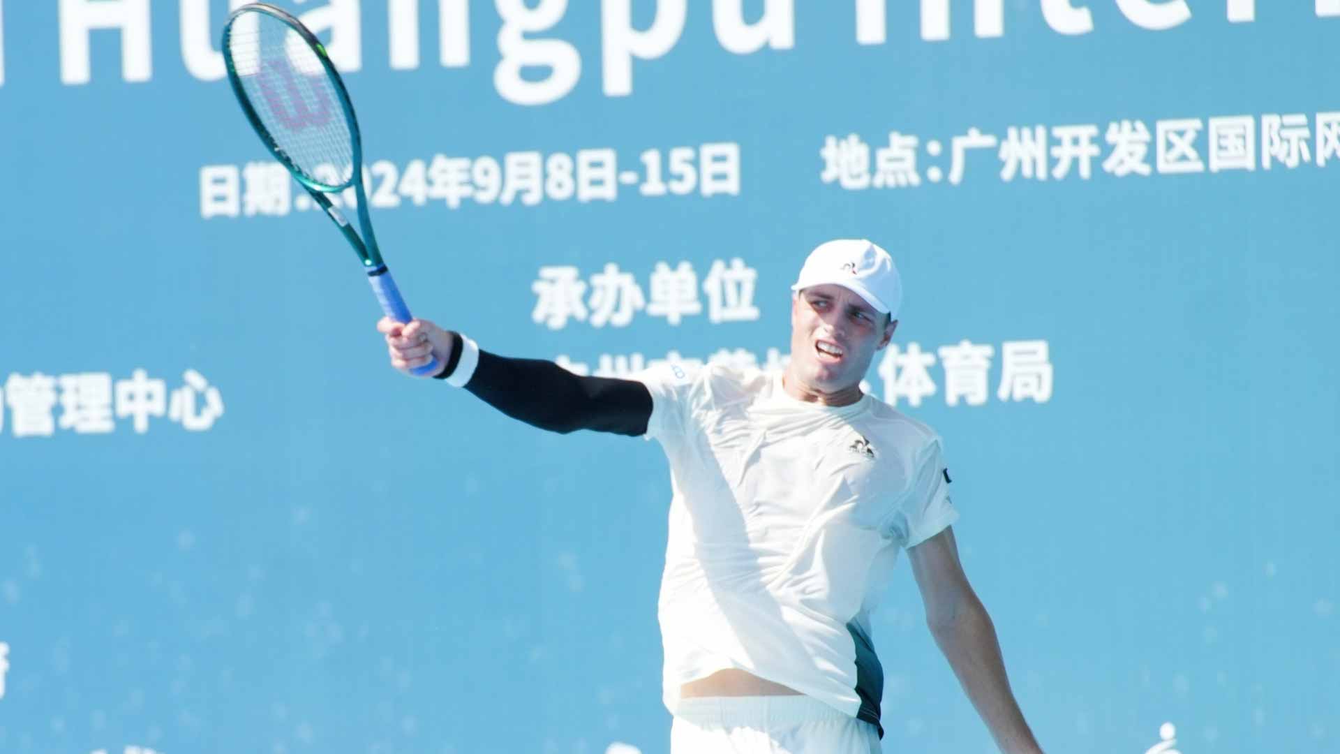 Christopher O'Connell in action at the Guangzhou Challenger.