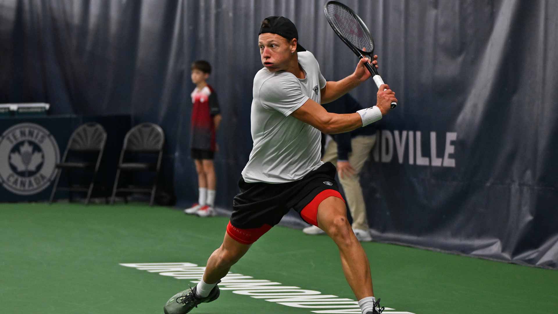 Aidan Mayo during the Drummondville Challenger final.
