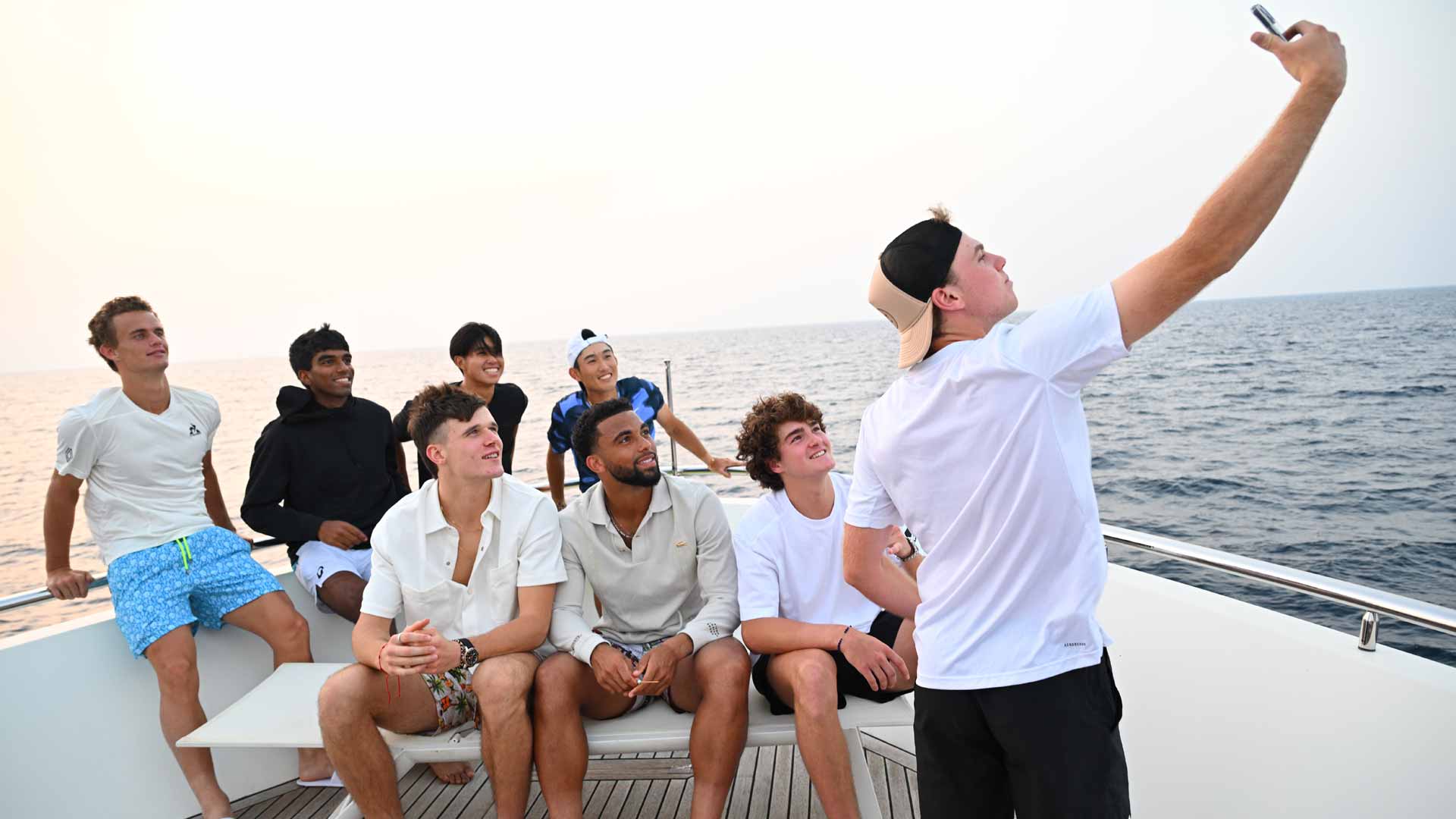 The eight players competing at the 2024 Next Gen ATP Finals presented by PIF.