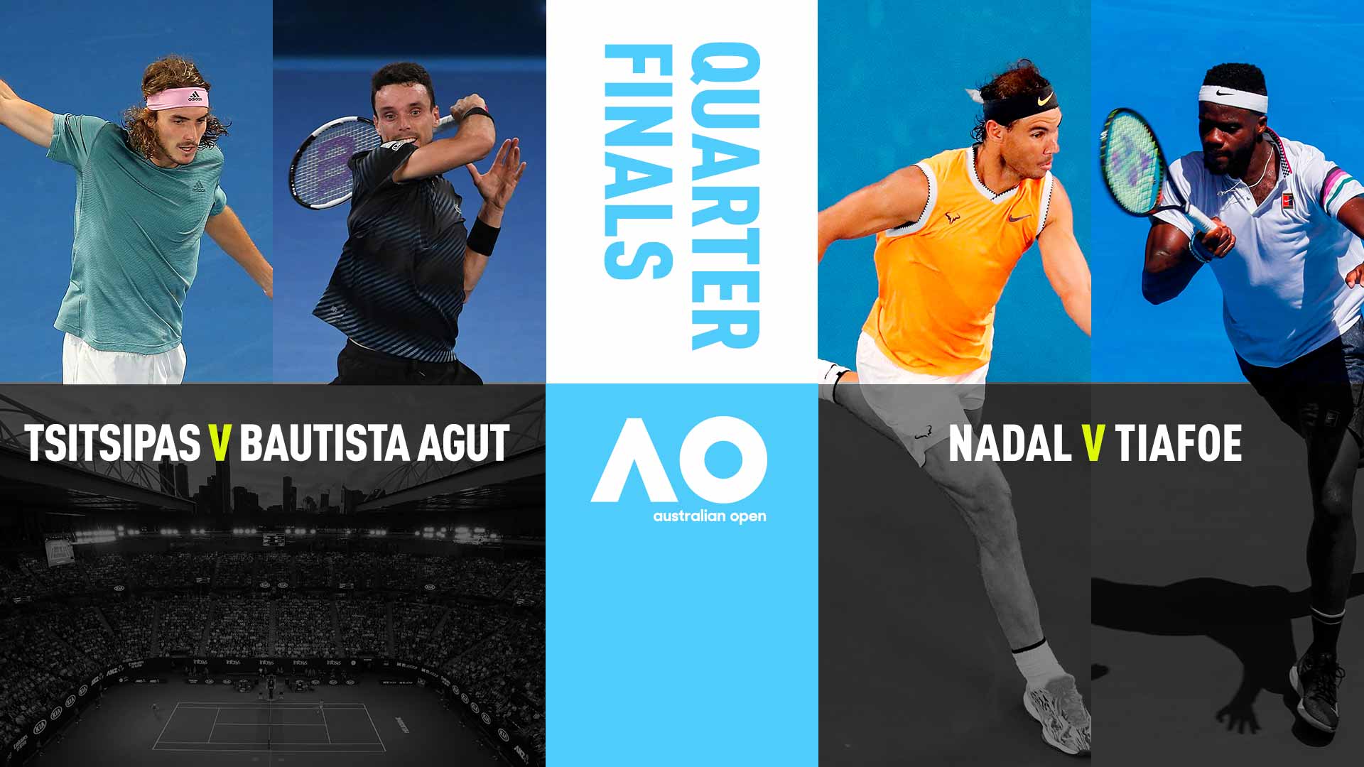 Tsitsipas Bautista Agut Nadal Tiafoe