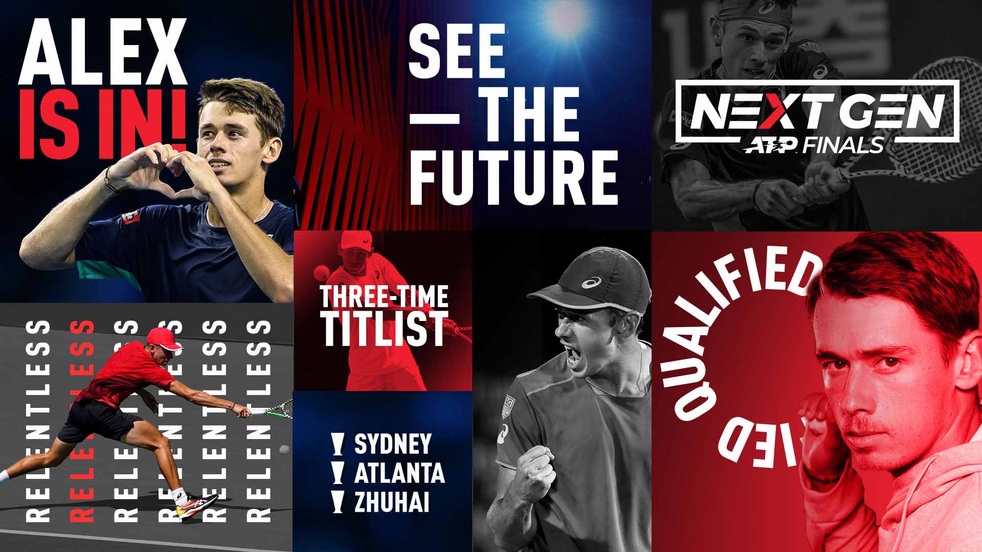 Alex de Minaur qualifies for the 2019 Next Gen ATP Finals in Milan.
