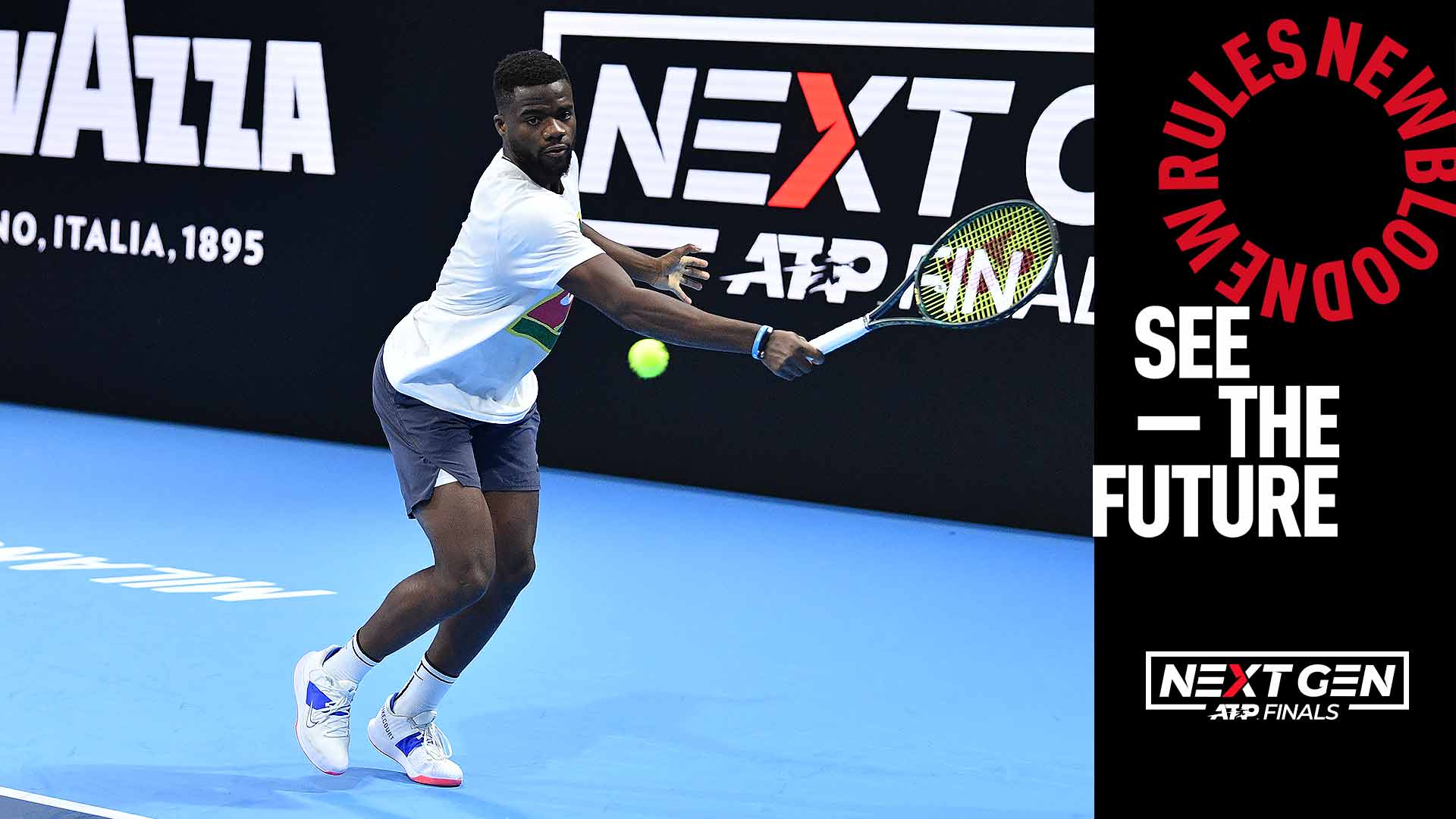 Frances Tiafoe is making his second appearance in Milan this week.
