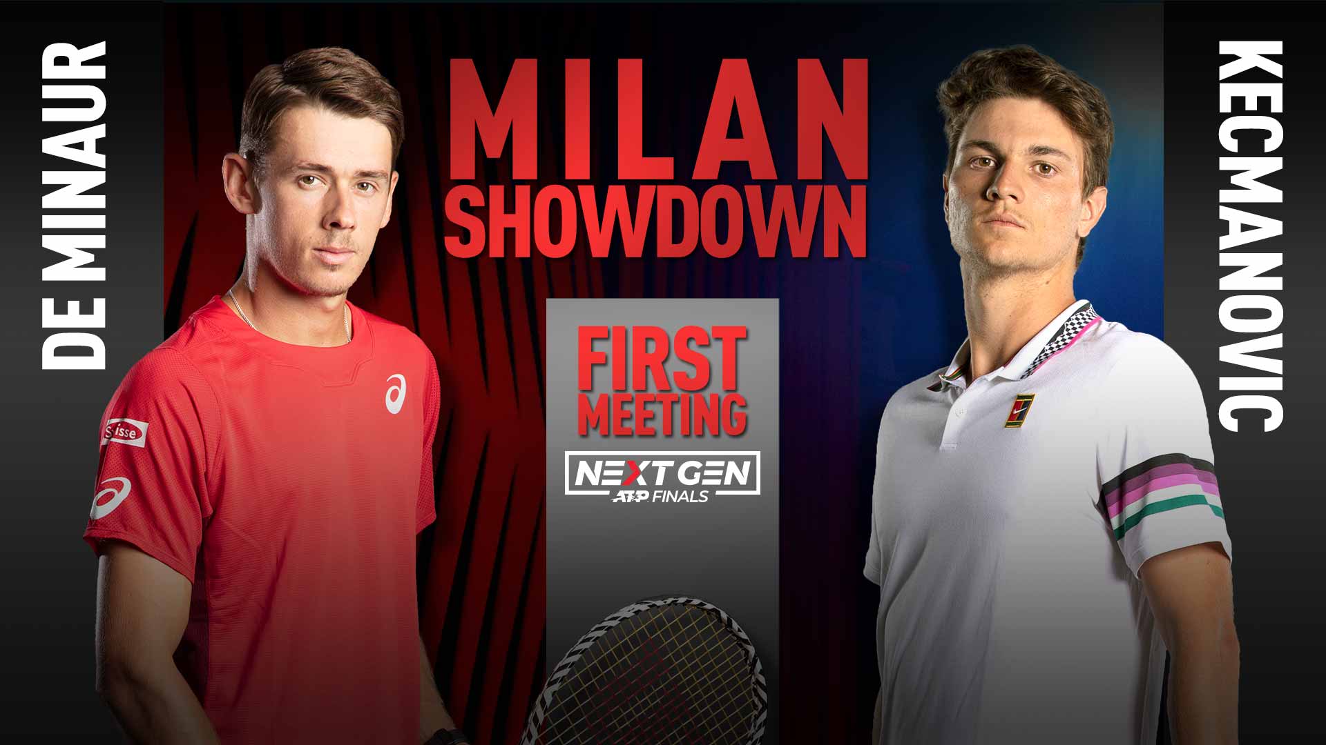 Alex de Minaur faces Miomir Kecmanovic on Wednesday at the Next Gen ATP Finals in Milan