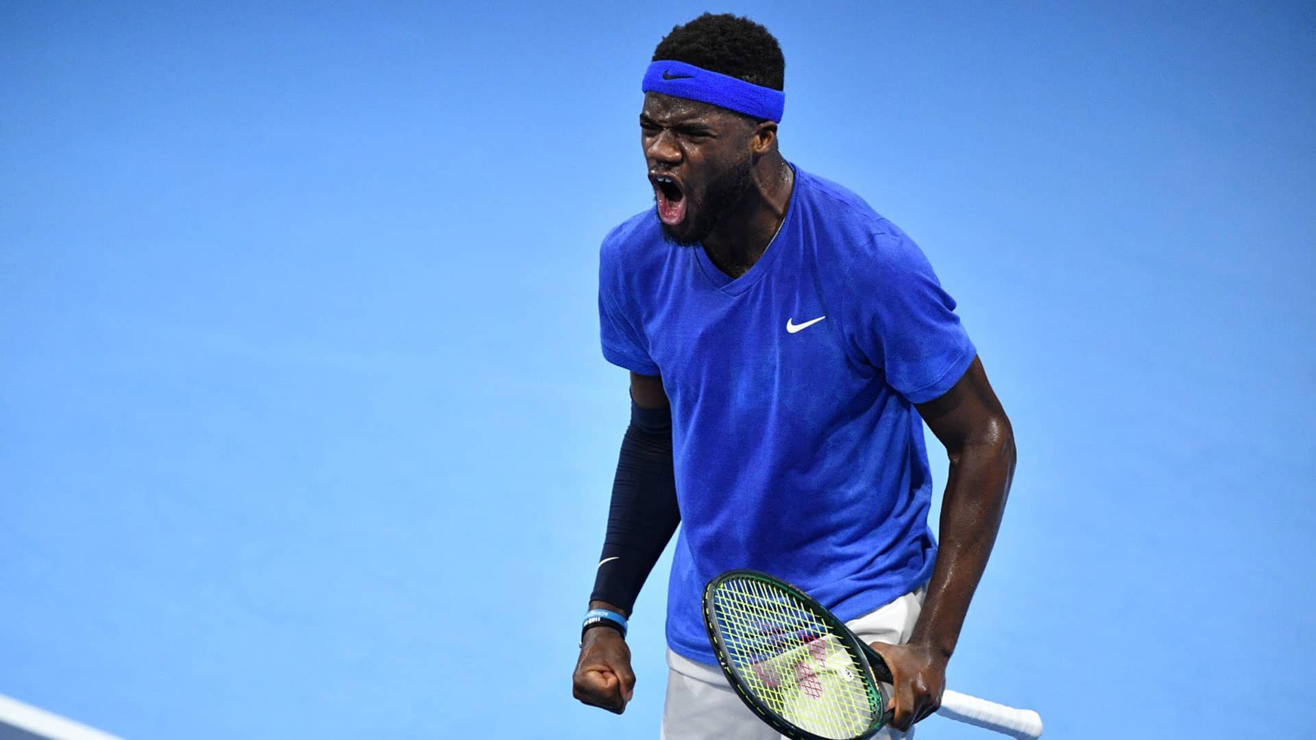 Tiafoe reacts Milan 2019 Wednesday