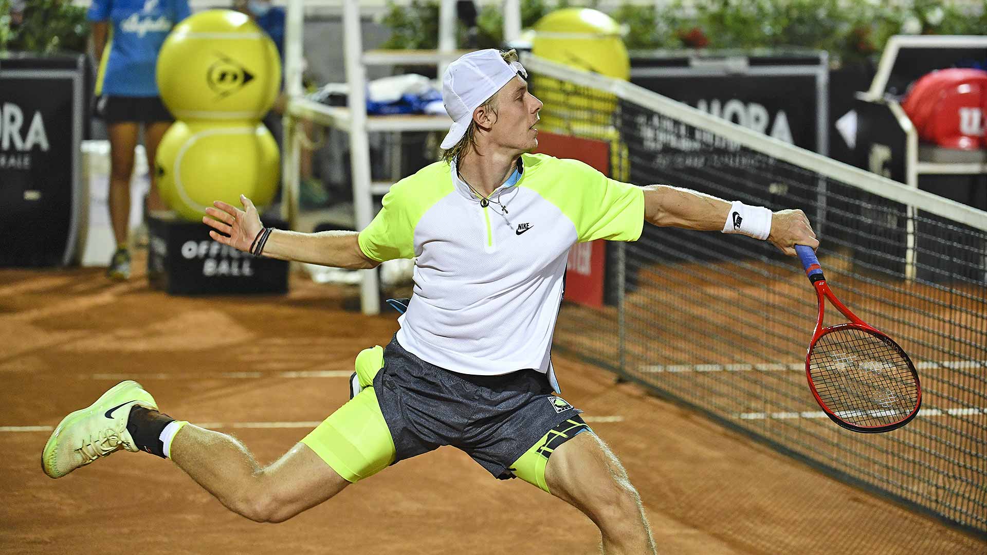 Denis Shapovalov claims his 100th tour-level match win to reach the Rome semi-finals.