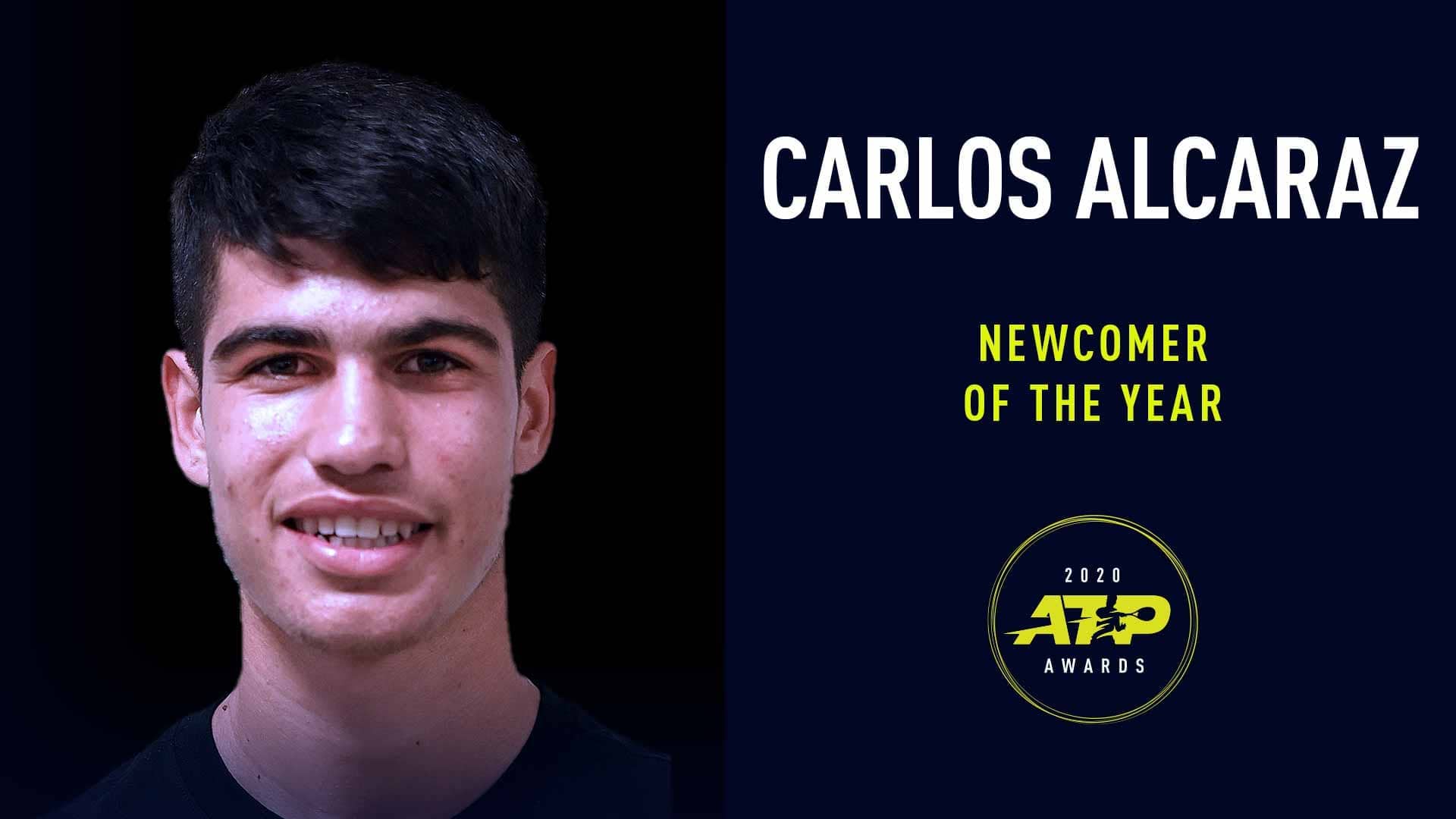 Carlos Alcaraz has been named Newcomer of the Year in the 2020 ATP Awards.
