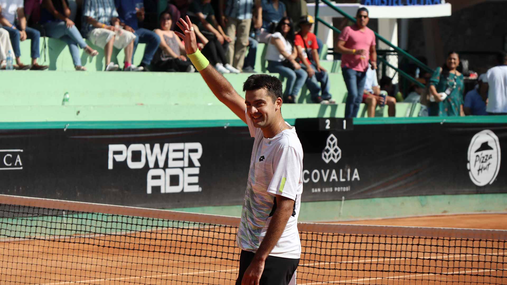 Tomas Barrios Vera celebrates winning the San Luis Open.