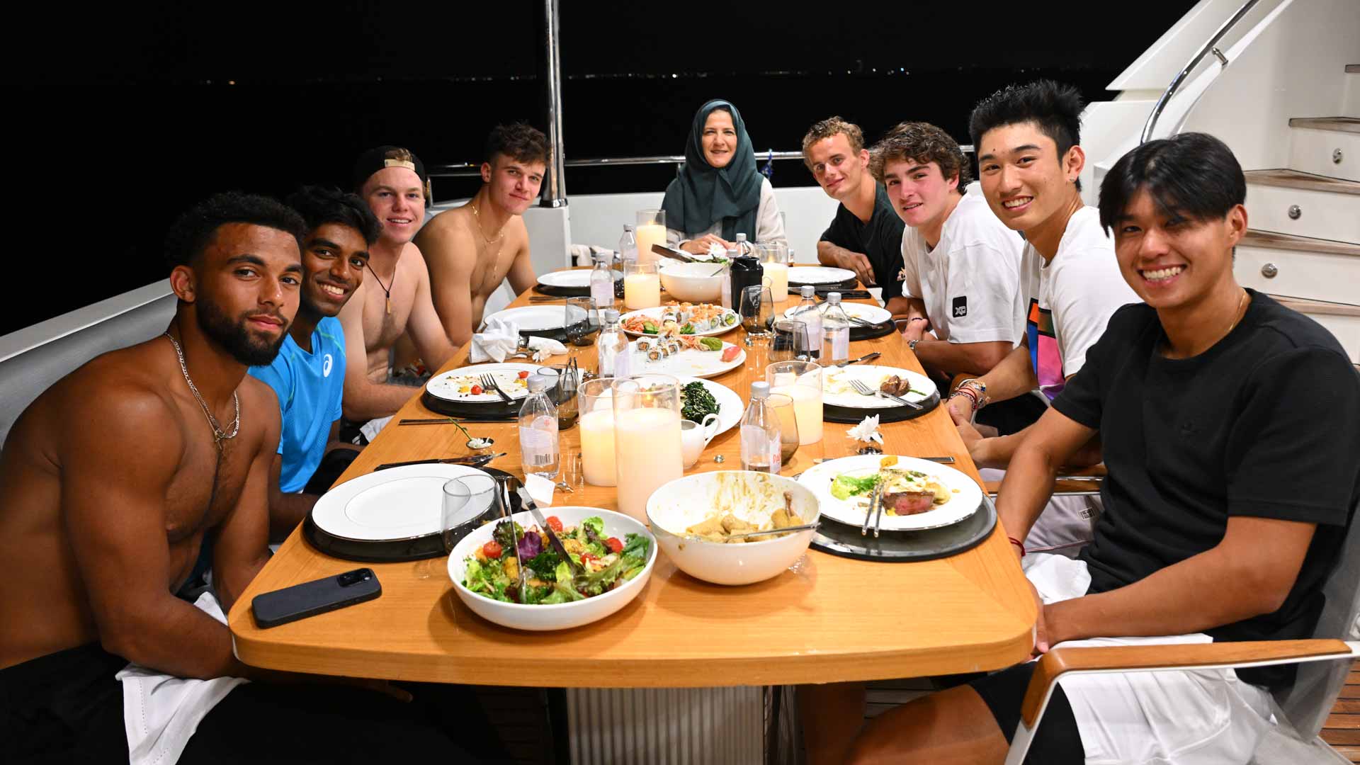 The eight players competing in Jeddah.