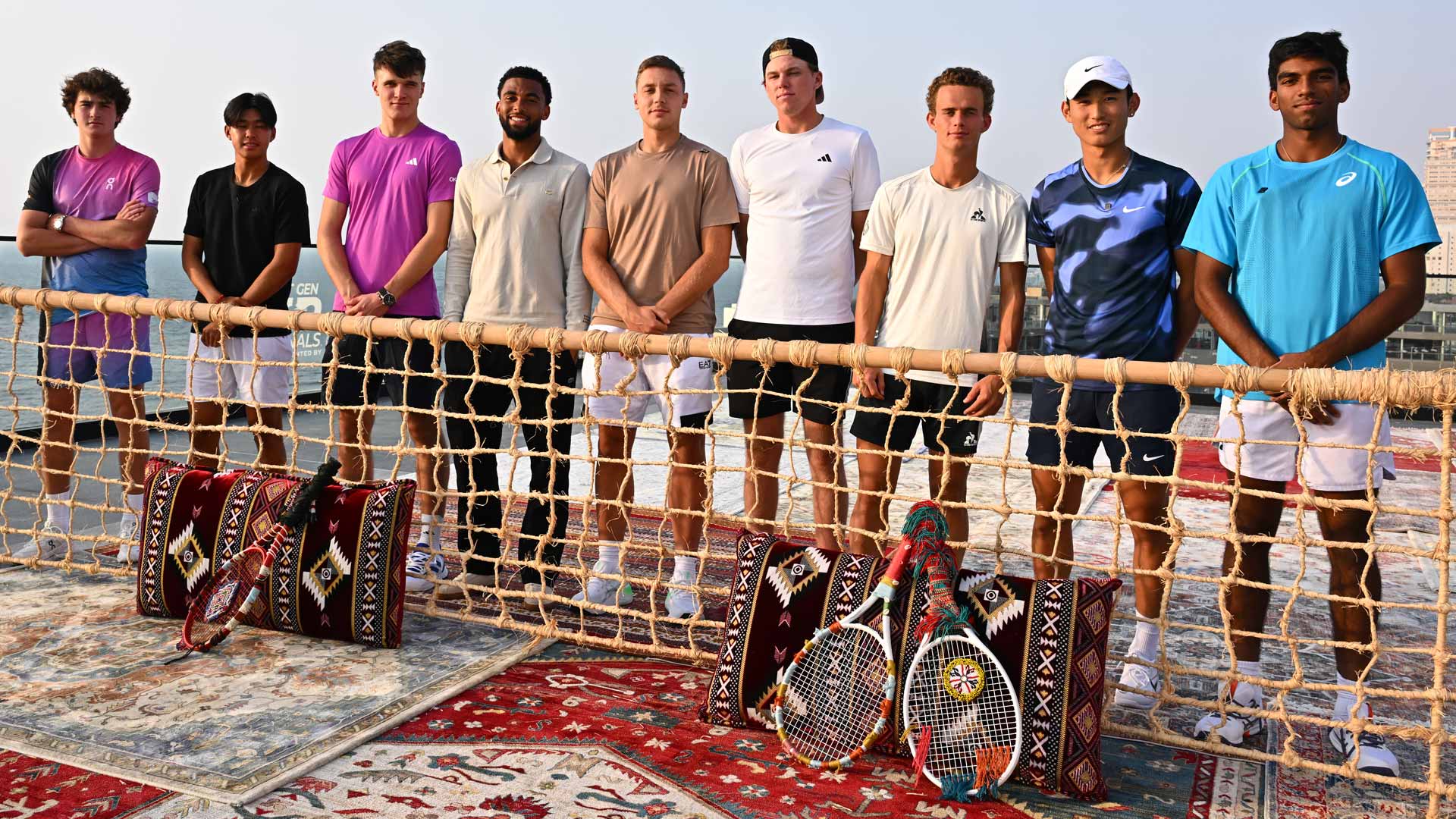 The eight players joined by last year's champion Hamad Medjedovic.