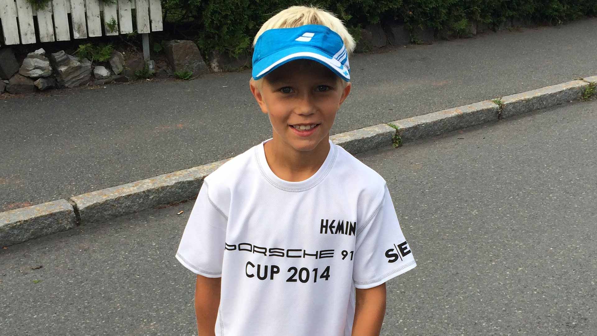 A 7-year-old Nicolai Budkov Kjaer.