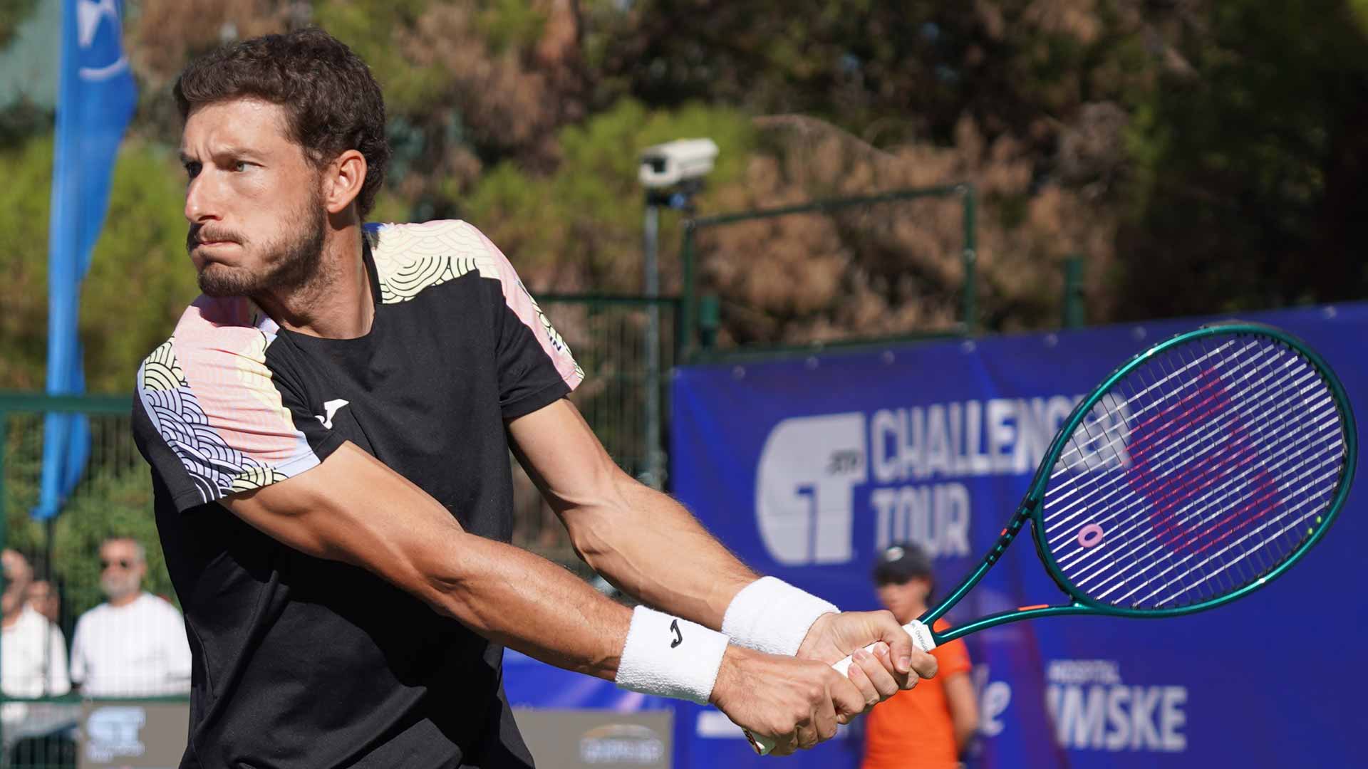 Pablo Carreno Busta in action at the Ferrero Challenger.