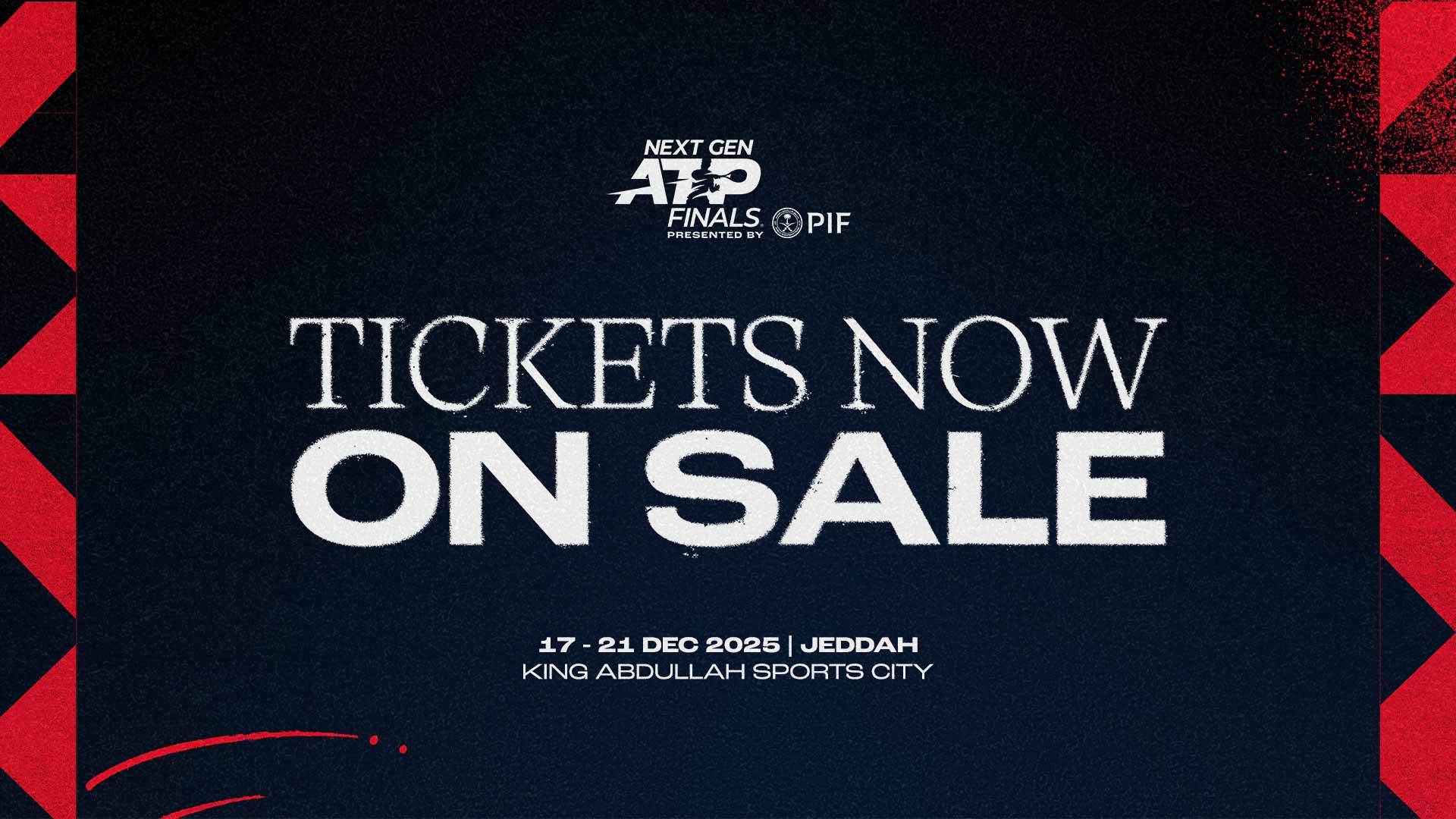 Tickets on sale for Next Gen ATP Finals presented by PIF in Jeddah