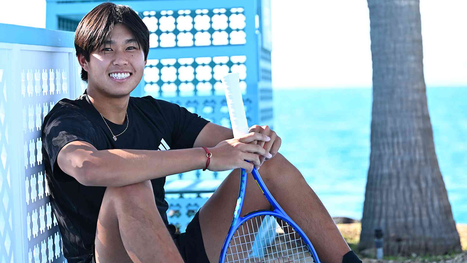 Learner Tien at the Silver Sands Beach ahead of the 2025 Next Gen ATP Finals.