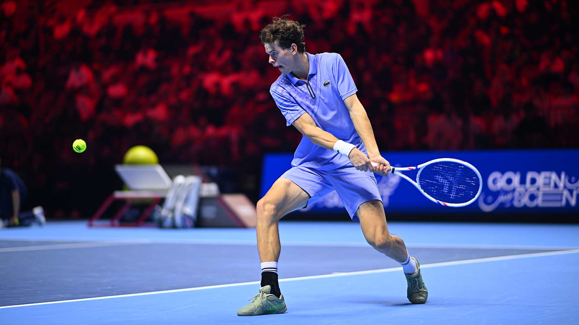 Alexander Blockx on Day 2 of the Next Gen ATP Finals.