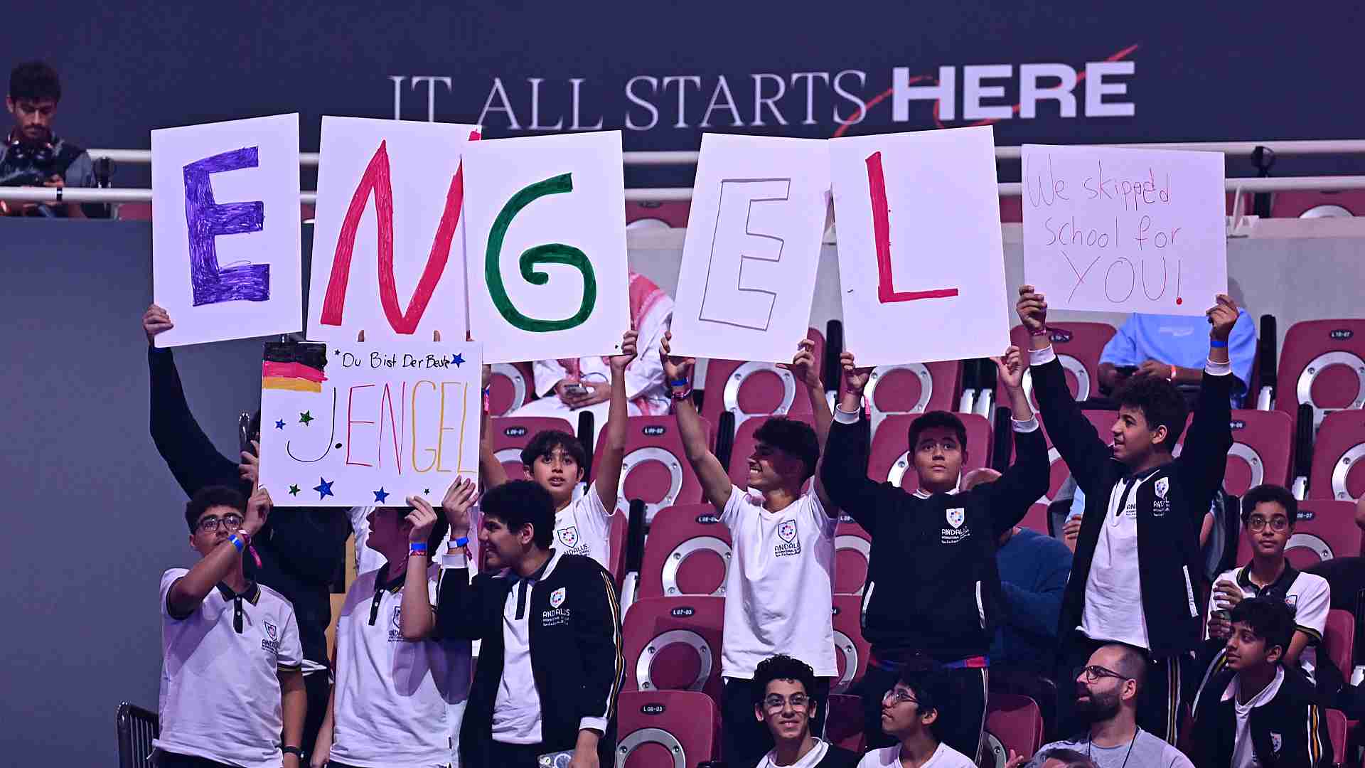 Fans supporting Justin Engel at the Next Gen ATP Finals presented by PIF.